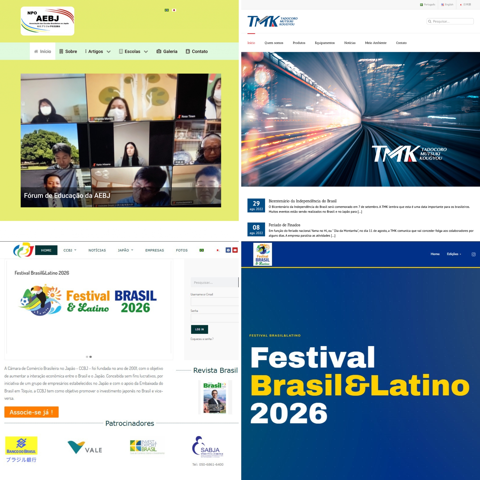 Identidade visual e conteúdo do Festival Brasil & Latino